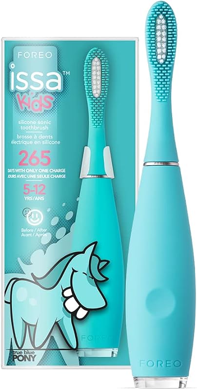 ISSA kids Cepillo sónico para niños 5-12 - TRUE BLUE PONY