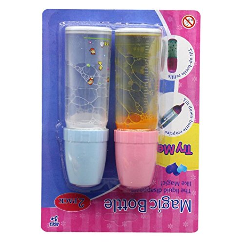 image for Livoty 2 Pcs Bottle Toys, Magic Juice and Milk Bottle Set Baby Dolls A