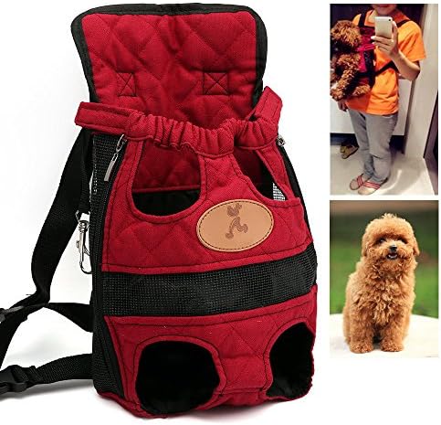 Efanr Front Pet Carrier Backpack Adjustable Cat Dog Travel Bag Free Your Hands Lightweight and Safe Portable Easy-Fit for Traveling Hiking Camping (L)