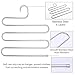 Myfolrena Pants Hangers S-Shaped Jeans Clothes Organizer for Closet Space Saving Slack Trousers Hangers Stainless Steel Hangers (8-Pack)