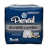 Prevail Protective Underwear for Men, Boxers, Maximum Absorbency, L-XL (38'-64'), PBM-513 (Case of 40)