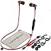 Symphonized XTC Red Wireless In-Ear Headphones - Bluetooth 4.0 Earbuds with Earhooks, Running Earbuds, Noise Isolating, 7-Hour Battery Life, Red