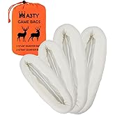 Game Bags Deer & Elk, 4 Pack Big Hunting Meat Bag, Reusable Rolled Breathable Large Quarter Bags for Caribou, Moose, Heavy Du