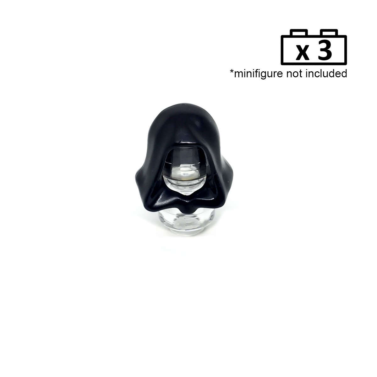 LEGO Star Wars 3 Black Hood for Minifigure