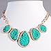 JANE STONE Dark Green Bubble Necklace Fancy Fashion Jewelry Statement Chunky Necklace