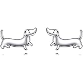 Dachshund Earrings 925 Sterling Silver Weiner Dog Stud Earrings Sausage Dog Jewelry Dachshund Gifts for Women