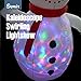 Sunlit 6ft Kaleidoscope Lightshow Colorful Lights Snowman Christmas Inflatable Lighted Yard Decoration with Blower and Adaptor for Indoor Porch Outdoor