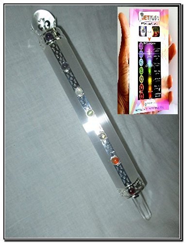 Jet Fantastic Selenite Chakra Wand Stick Free Booklet jet International Crystal Therapy Crystal Therapy Faceted