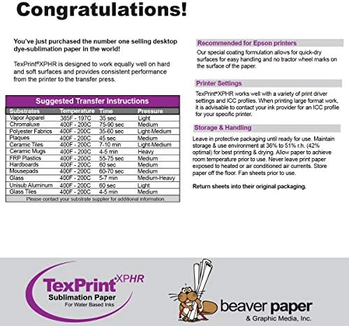 texprint r sublimation paper 13x19