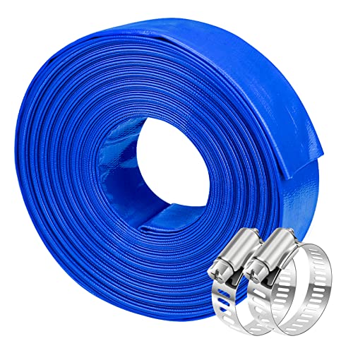1.5" Dia x 100 ft Discharge Backwash Hose for Swimming Pools, Heavy
