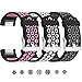 SKYLET Compatible with Charge 2 Bands for Men Women, 3 Pack Breathable Silicone Replacement Sport Wristbands Compatible with Fitbit Charge 2 with Secure Watch Clasp Large Small