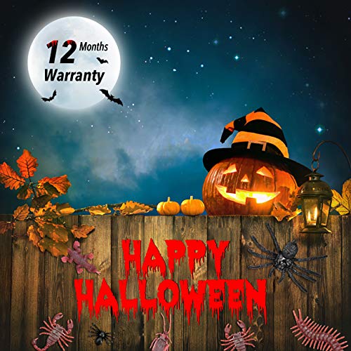 image for VIVREAL Halloween 120 Pieces ABS Realistic Bugs, 8 Kinds Fake Assorted