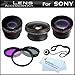 Essential 37mm Lens Kit Bundle For Sony HDR-CX130, HDR-CX160, HDR-CX360V, HDR-CX560V, HDR-CX700V, HDR-XR160 HD Handycam Camcorder Includes .21x HD Super Wide Angle Panoramic Fisheye Lens + 3PC Filter Kit + 0.45x Wide Angle Lens + 2X Telephoto Lens + More