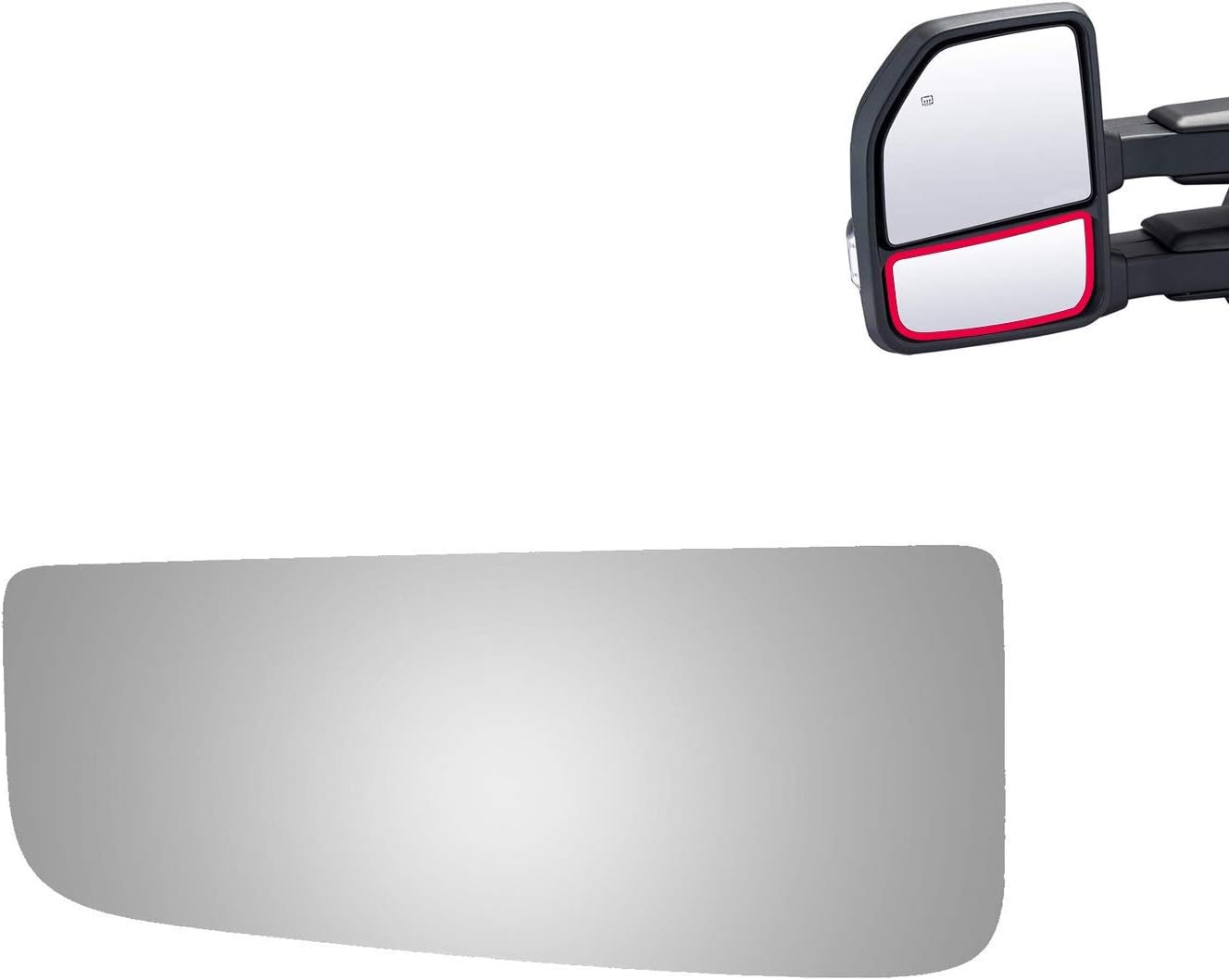 Driver Left Side Mirror Glass Replacement for FORD F250 SUPER DUTY 20172019 Lower