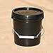 3 Pack Black 1 Gallon Buckets with Metal Handles and Lids