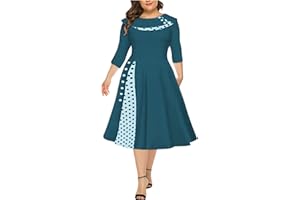 ZEFOTIM Spring Summer Dresses for Women 2024 Dressy Casual Long Sleeve V Neck A Line Ruffle Midi Cocktail Dress 116