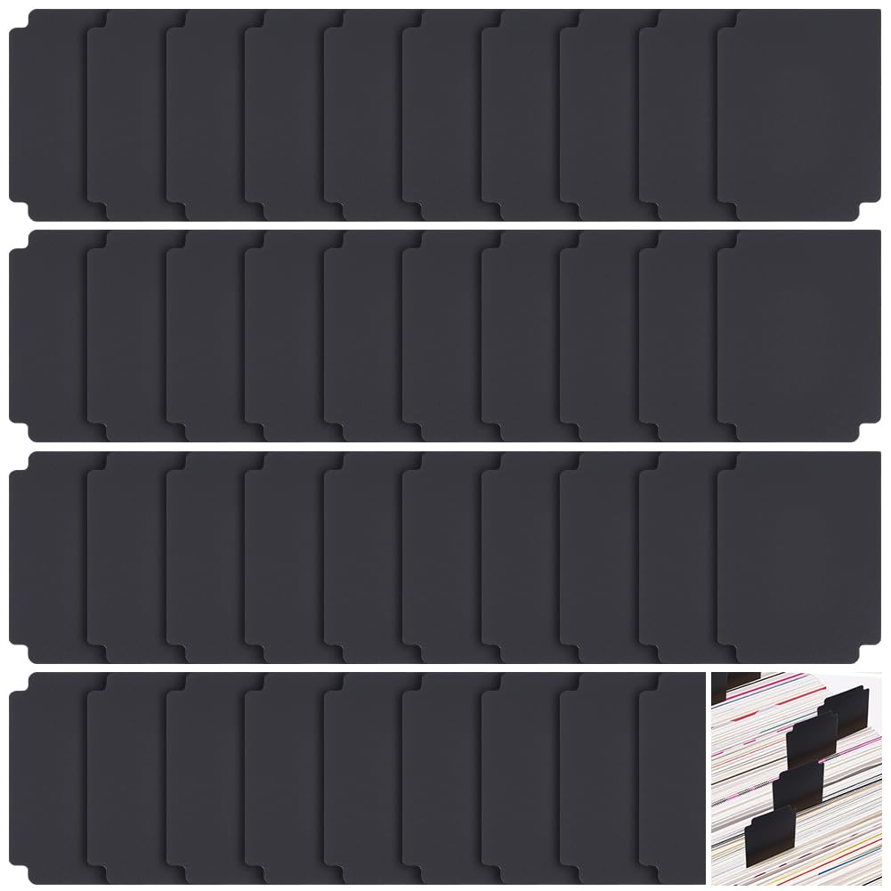CRASPIRE 40sheets Trading Card Dividers Black Separator Sorting Tray Plastic Board Game Deck Box for Organizer Storage 2.75 x 3.7 Inch