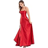 GOOSPRAN Homecoming Dresses for Teens Knee Length Spaghetti Strap with Pockets Satin Backless Prom Dress