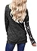 NICIAS Womens Criss Cross Long Sleeve Casual Crew Neck Pocket Sweatshirt Loose T Shirt Blouses Tops