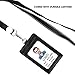 Acctrend Badge Holder, Leather ID Badge with Lanyard-3 Cards Slot-Black (1PACK)
