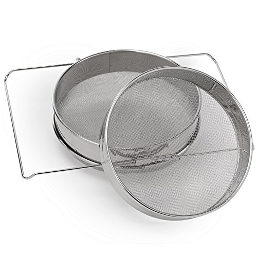 Honey Keeper Honey Strainer Double Sieve #304 Stainless Steel Beekeeping Equipment Mesh Filter Screen