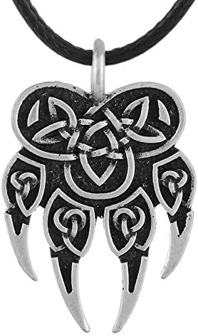 Norse Viking Veles Bear Paw Amulet Pendant Necklace Jewelry Talisman