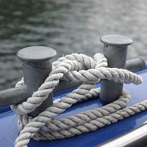 Solid Braid Anchor Line with Thimble 3/8 in x 100Ft 3 Strand Twisted Braid Anchor/Rigging Line