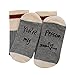 Pxmoda Soft Funny You Are My Person Letter Print Socks (Medium, Grey)