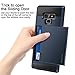 Vofolen Sliding Cover for Galaxy Note 9 Case Wallet Credit Card Holder ID Slot Pocket Heavy Duty Protection Dual Layer Protective Hard Shell Hybrid TPU Bumper Armor for Samsung Galaxy Note 9 Navy Blue