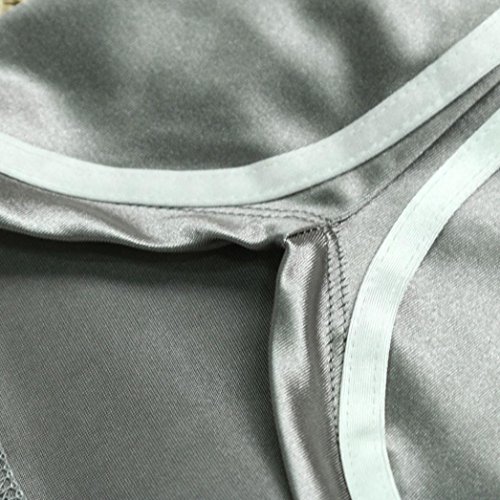 Women Summer Sports Shorts Daoroka Sexy High Waist Elastic Yoga Running Casual New Fashion Pocket Hot Pants (M, Silver)