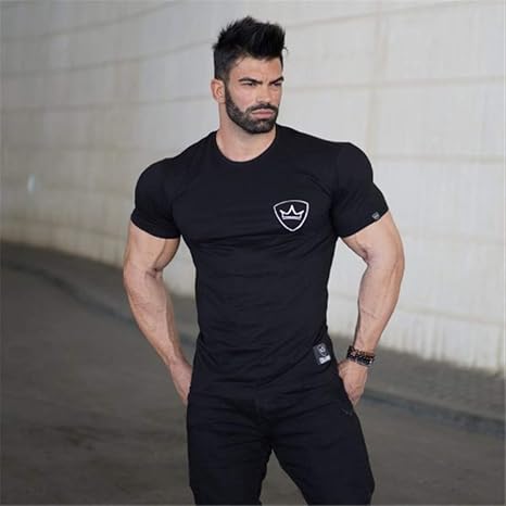 NUASH Hombres Gimnasio de Verano Camiseta Fitness Deporte Correr ...