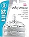 Baby Brezza Baby Bottle Replacement Parts - 2 Pack of BPA Free Replacement Tops - Fast Flow Nipple - White