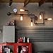 BAYCHEER HL371017 Industrial Retro Vintage Style Farmhouse Industry Steam Punk Water Pipe Wall Sconce Wall Light lamp with use 5 Each 40w E26 Bulbs