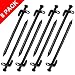 EXPLOMOS Tent Stakes, Heavy-Duty Steel Solid Tent Stakes Pegs for Outdoors Mountain-Climbing/Camping Hiking with Metal Stopper (Pack of 8, 11.8", Black) primary