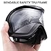 JULI OTG Ski Goggles-Over Glasses Ski / Snowboard Goggles for Men, Women & Youth - 100% UV Protection Anti-fog Dual Lens(Black Frame+83%VLT Clear Len)