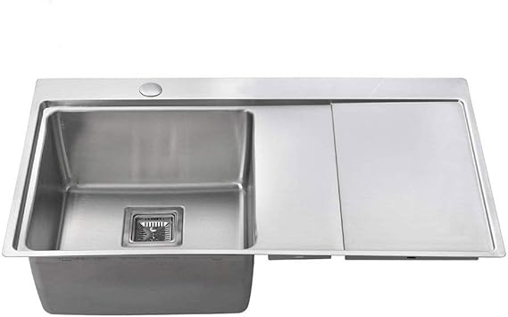 Fregadero de cocina de acero inoxidable 1.0 Cuenco, montaje bajo