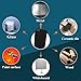 Accessory Crunch Anti-Gravity Selfie Case for iPhone 7, Nano Suction Stick to Glass, Tile, Car GPS, Most Smooth Surface - Black on White