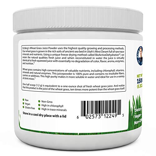 Dr. Berg's Organic Raw Wheat Grass Juice Powder with Kamut Natural