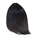 Side Bangs Clip in Bangs Real Human Hair One Piece Clip on Bangs Fringe Extensions Fashion Side Bangs Hairpiece For Lady Girl Women (#1B, Natural Black)