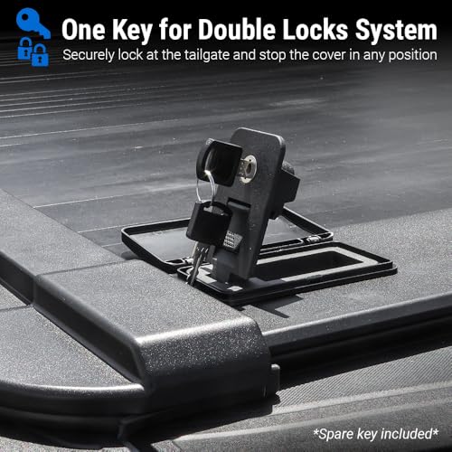 Syneticusa MB Retractable Tonneau Cover for | 2002-2026 Dodge Ram 1500 2500 3500 | 6'4" Long Bed | 6063-T5 Aluminum | Double Lock | 3-Year Warranty | Waterproof Low Profile Hard Truck Bed Cover