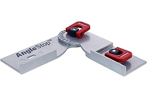 Milescraft 4033 Angle Stop Metal Multi-Angle T-Track Corner Stop for Angles of 60° to 300° in 15° Increments. Low Profile for