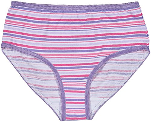 Trimfit Girls 100% Cotton Colorful Briefs Panties (Pack of 10), Multi Print, Large (8-10)