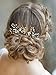 Yean Gold Bridal Hair Pins Set, Wedding Flower Hair Pin for Women and Girls (Set of 2)