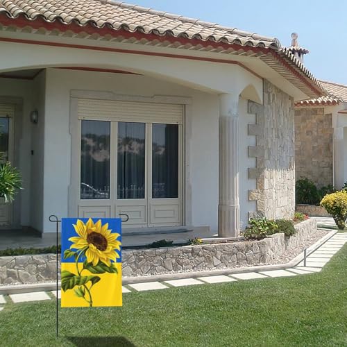 Ukraine Garden Flag,Ukrainian Flag Outdoor,Sunflower Patriotic Garden Flag,Support Ukraine Yard Sign,Ukraine Yard Flag For Outdoor Home Yard Patio Bedroom Decoration Wall Hanging Sign (45X30CM)