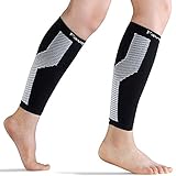 Calf Compression Sleeve (1 PAIR) - FavorGear Performance Leg Compression Socks for Men and Women- Varicose Veins/Compression Calf Guards Relieves Lower Leg Pain and Cramps /Runners Calves Circulation