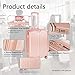 Timoo Luggage 3 Piece Set Light Weight Anti-Scratch ABS+PC Suitcase Set with Spinner Wheels TSA Lock, 20 24 28, Rose Gold