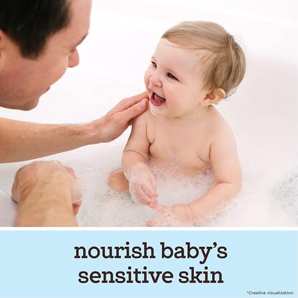 AVEENO BABY DAILY MOISTURE GENTLE BODY WASH & SHAMPOO WITH OAT EXTRACT, 2-IN-1 BABY BATH WASH & HAIR SHAMPOO, TEAR- & PARABEN-FREE FOR HAIR & SENSITIVE SKIN, LIGHTLY SCENTED, 18 FL. OZ