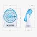 Miady 7.5-Inch Portable Fan Rechargeable Personal Desk Fan with 4000mAh Battery Capacity and LED Light
