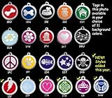 Engraved Stainless Steel with Enamel Pet I.D. Tag - Medium Dog