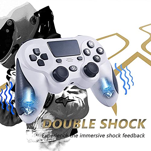Manette de Jeu sans Fil pour PS4, Manette de Jeu pour Sony Playstation 4 Pro/Slim/PC avec pavé Tactile Haut-Parleur et Prise Casque…